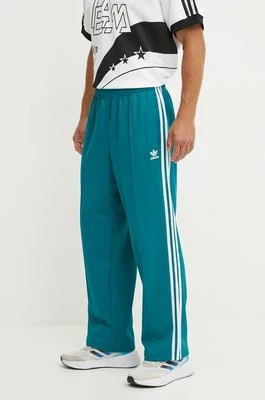 adidas Originals spodnie dresowe Adicolor Baggy Fit Firebird Pant kolor turkusowy z aplikacją IZ2473