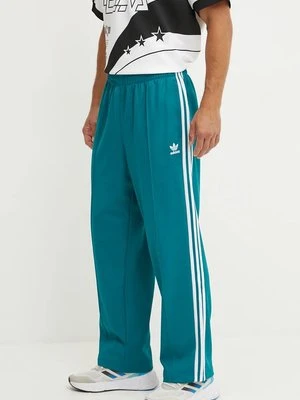 adidas Originals spodnie dresowe Adicolor Baggy Fit Firebird Pant kolor turkusowy z aplikacją IZ2473