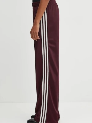 adidas Originals spodnie dresowe Adicolor Classic Firebird Loose damskie kolor bordowy gładkie KA7743