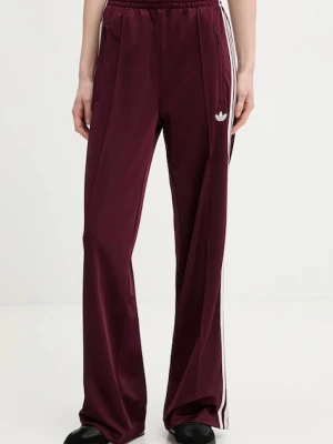 adidas Originals spodnie dresowe Adicolor Classic Firebird Loose damskie kolor bordowy gładkie KA7743
