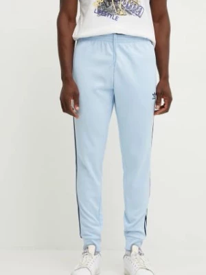 adidas Originals spodnie dresowe Adicolor Classics SST Track Pants kolor niebieski z aplikacją IY8730