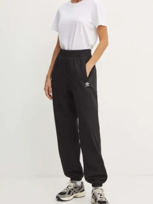adidas Originals spodnie dresowe bawełniane Essential kolor czarny gładkie IW0952
