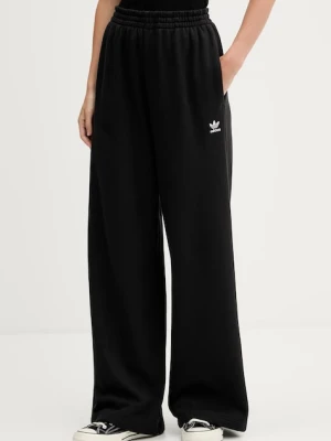 adidas Originals spodnie dresowe bawełniane Essentials damskie kolor czarny gładkie JW2812