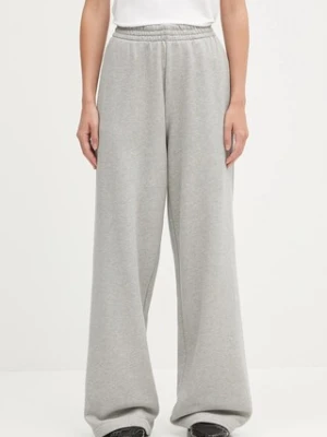 adidas Originals spodnie dresowe bawełniane Essentials damskie kolor szary melanżowe JW2811