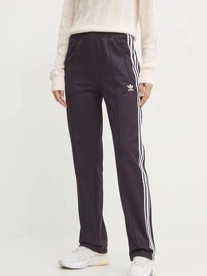 adidas Originals spodnie dresowe Beckenbauer Track Pant kolor fioletowy z aplikacją IY2224