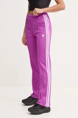 adidas Originals spodnie dresowe Beckenbauer Track Pant kolor fioletowy z aplikacją IY2225