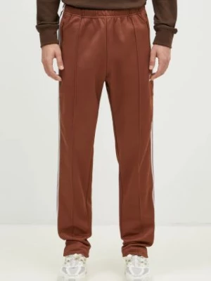 adidas Originals spodnie dresowe Beckenbauer Track Pants kolor brązowy z aplikacją IY9877