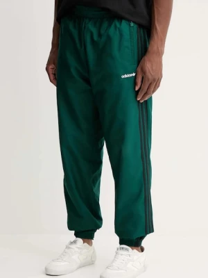 adidas Originals spodnie dresowe Brushed WVN męskie kolor zielony z aplikacją JX3079