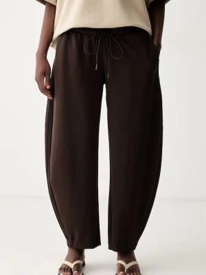 adidas Originals spodnie dresowe damskie Barrel brązowy
