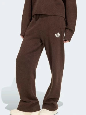 adidas Originals spodnie dresowe damskie Essentials Knit brązowy