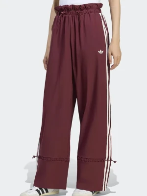 adidas Originals spodnie dresowe damskie Nylon Paper Bag bordowy
