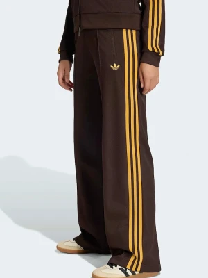 adidas Originals spodnie dresowe damskie z bawełną Beckenbauer brązowy