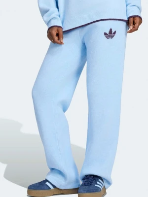adidas Originals spodnie dresowe damskie z dodatkiem wełny Essentials niebieski