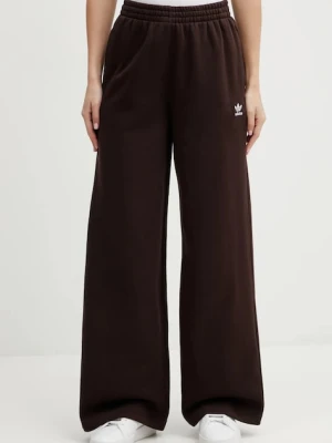 adidas Originals spodnie dresowe Essentials damskie kolor brązowy gładkie KC9135