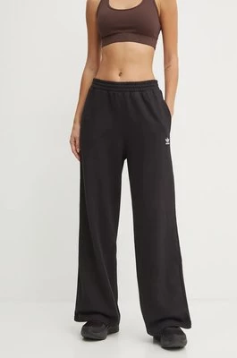 adidas Originals spodnie dresowe Femme Galore Wideleg Fleece Pants kolor czarny gładkie JN3030