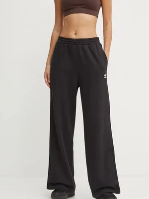 adidas Originals spodnie dresowe Femme Galore Wideleg Fleece Pants kolor czarny gładkie JN3030