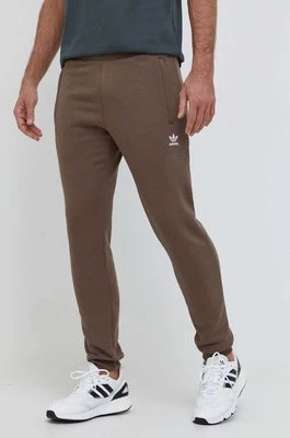 adidas Originals spodnie dresowe kolor brązowy gładkie IR7799