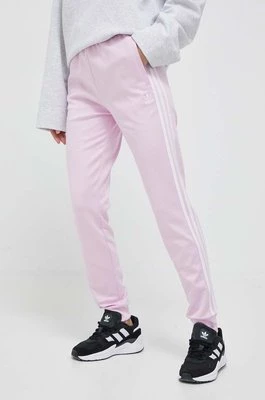 adidas Originals spodnie dresowe kolor różowy z aplikacją