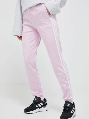adidas Originals spodnie dresowe kolor różowy z aplikacją