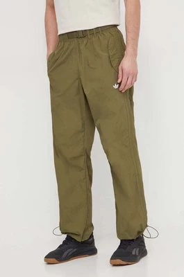 adidas Originals spodnie dresowe kolor zielony gładkie IS0201