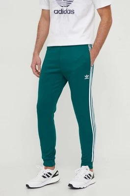 adidas Originals spodnie dresowe kolor zielony z aplikacją IR9886