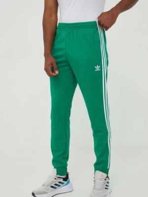 adidas Originals spodnie dresowe Adicolor Classics SST kolor zielony z aplikacją IK3515