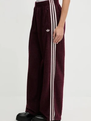 adidas Originals spodnie dresowe Mohair damskie kolor bordowy z aplikacją KS0414