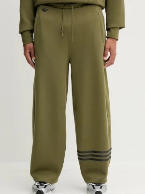 adidas Originals spodnie dresowe Neuclassics męskie kolor zielony z aplikacją JW5444