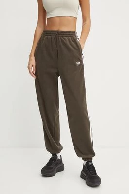 adidas Originals spodnie dresowe Polar Fleece Track Pant kolor zielony z aplikacją IY7835