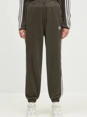 adidas Originals spodnie dresowe Polar Fleece Track Pant kolor zielony z aplikacją IY7835