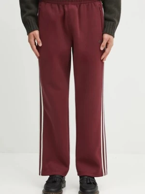 adidas Originals spodnie dresowe Prem Track Pants męskie kolor bordowy wzorzyste JV7592