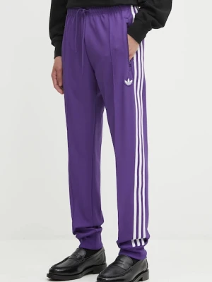 adidas Originals spodnie dresowe REAL ICON TP męskie kolor fioletowy z aplikacją JF2579