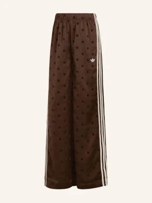 Adidas Originals Spodnie Dresowe Satin Polka Dots Z Szerokimi Nogawkami braun