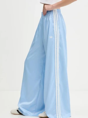 adidas Originals spodnie dresowe Wide Leg Pants damskie kolor niebieski gładkie KC8814