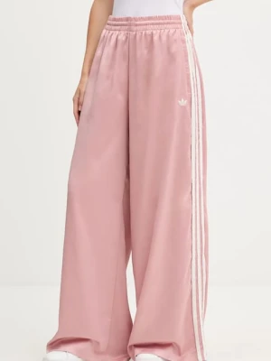adidas Originals spodnie dresowe Wide Leg Pants damskie kolor różowy gładkie KC8815