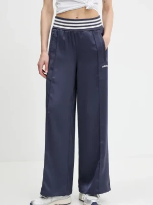 adidas Originals spodnie dresowe Wide Trackpant damskie kolor granatowy gładkie JC7758