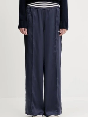 adidas Originals spodnie dresowe Wide Trackpant damskie kolor granatowy gładkie JC7758