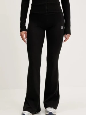 adidas Originals spodnie Essential damskie kolor czarny dzwony high waist IW5727