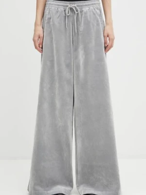 adidas Originals spodnie Fb Os Tp damskie kolor szary szerokie high waist JW7331