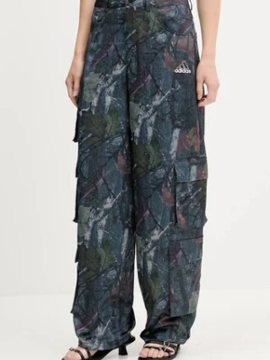 adidas Originals spodnie Sat Cargo Pants damskie kolor zielony proste high waist KE3741