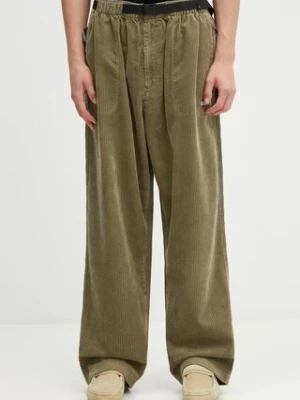 adidas Originals spodnie sztruksowe EQT Pant męskie kolor zielony w fasonie chinos JX1468