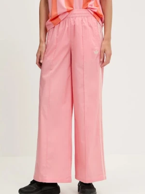 adidas Originals spodnie Wideleg Pant damskie kolor różowy proste high waist KC0676