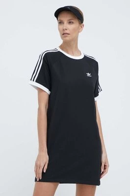 adidas Originals sukienka 3-Stripes Raglan kolor czarny mini oversize IU2534CHEAPER