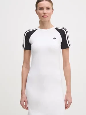 adidas Originals sukienka 3S RAGLAN DRESS kolor biały mini dopasowana JD0837