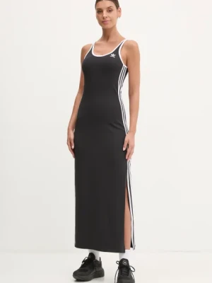 adidas Originals sukienka 3S TANK DRESS kolor czarny midi dopasowana JD4619