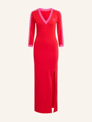 Adidas Originals Sukienka Adicolor Classics 3 Stripes Maxi rot
