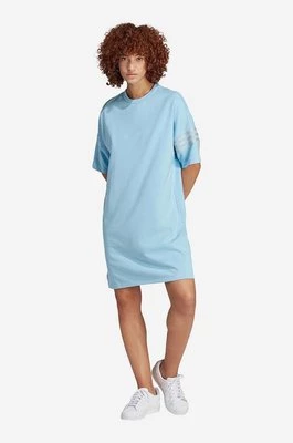 adidas Originals sukienka Adicolor Neuclassics Tee Dress kolor niebieski mini oversize IB7308-NIEBIESKI