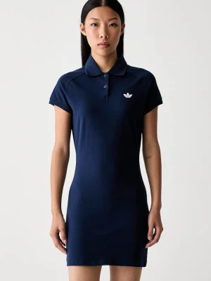 adidas Originals sukienka bawełniana z elastanem granatowy