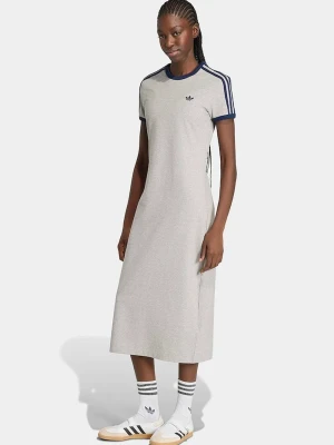 adidas Originals sukienka bawełniana z elastanem szary