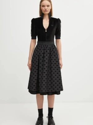 adidas Originals sukienka Dirndl kolor czarny midi rozkloszowana KF2302